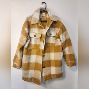Universal Thread Yellow Plaid Oversized Jacket
